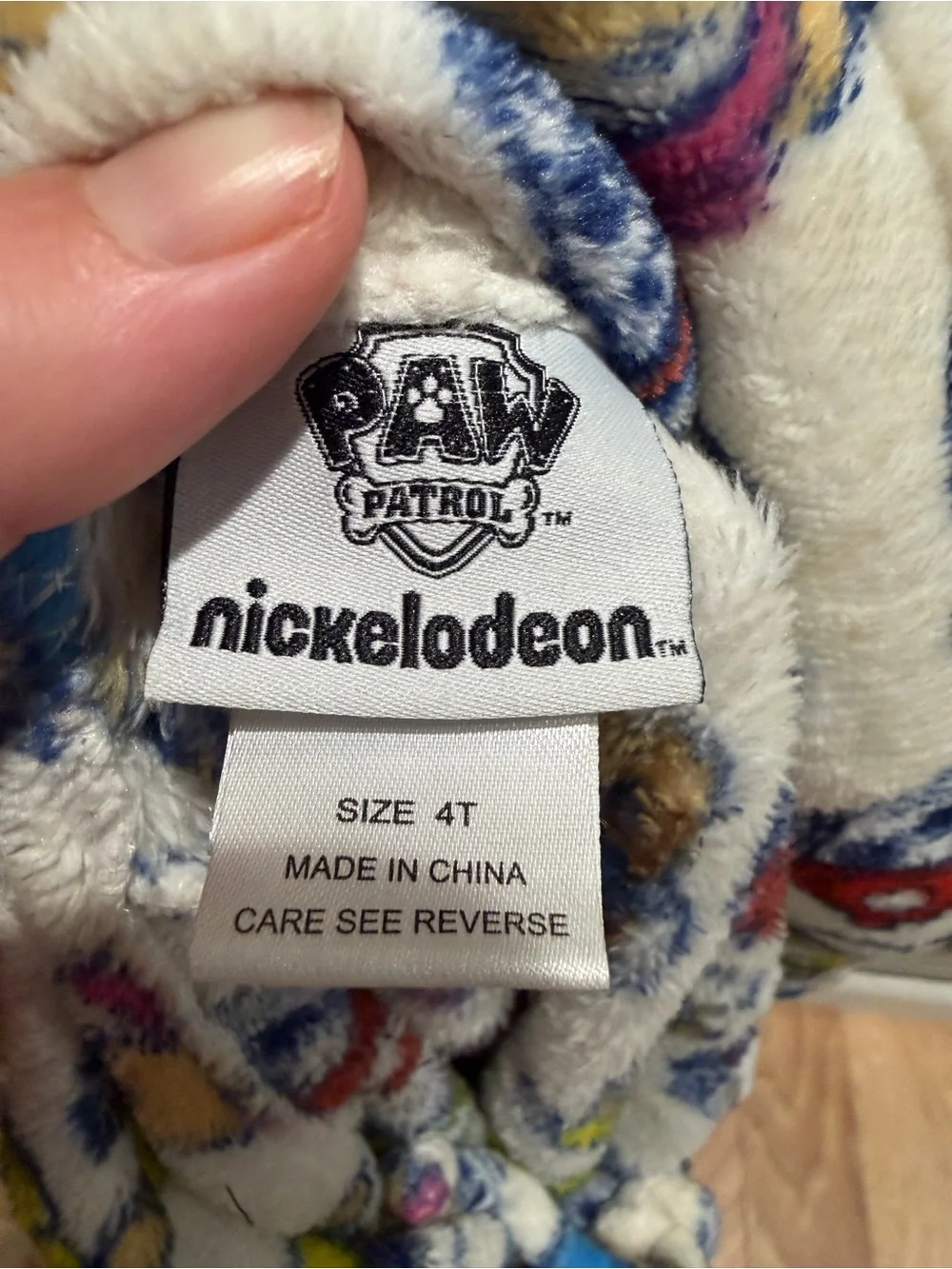 Nickelodeon Paw Patrol Plush Fleece Robe Size 4T